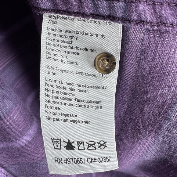 Outdoor Research Women's Pilchuck L/S Flannel Striped Western Shirt Purple Small - Picture 9 of 13